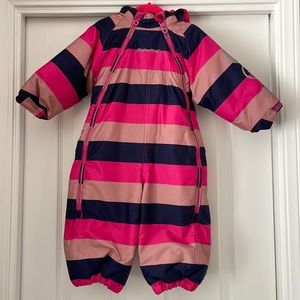 Minymo - Oxford Striped Snowsuit (baby), size 12 months
